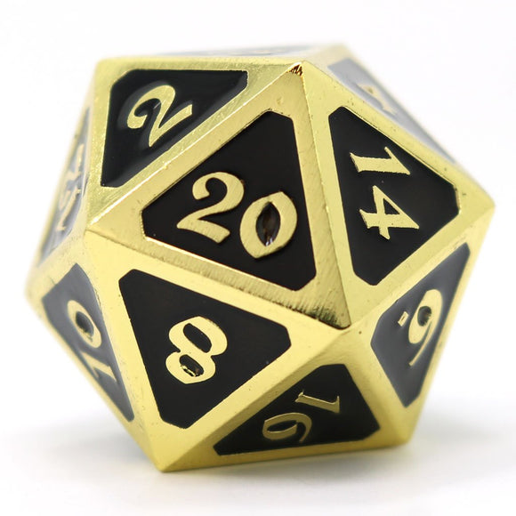 Dire d20 - Mythica Gold Onyx