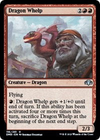 Magic: The Gathering Single - Dominaria Remastered - Dragon Whelp (Foil) - Uncommon/116 Lightly Played