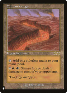 Magic: The Gathering - The List - Urza's Saga - Shivan Gorge Rare/326 Lightly Played