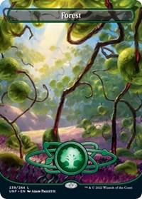 Magic: The Gathering - Unfinity - Forest (239) (Borderless) (Foil) - Land/239 Lightly Played