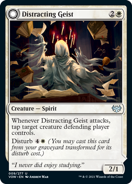 Magic: The Gathering - Innistrad: Crimson Vow - Distracting Geist FOIL Uncommon/009 Lightly Played