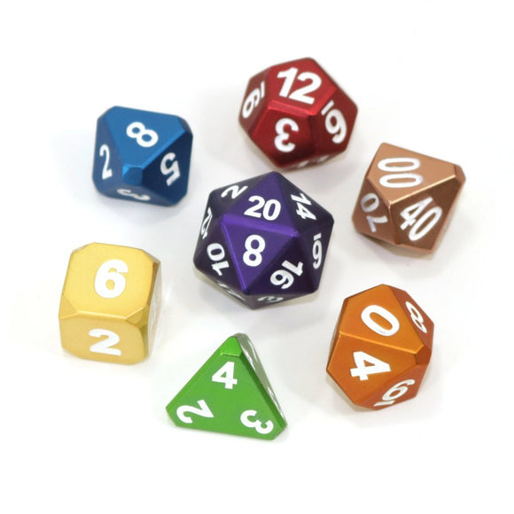 RPG Set - Forged Dice - Frosted Rainbow Mix