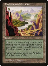 Magic: The Gathering Single - Visions - Undiscovered Paradise Rare/LAND Lightly Played