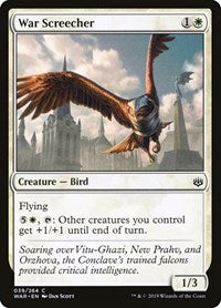 Magic: The Gathering - War of the Spark - War Screecher Common/039 Lightly Played