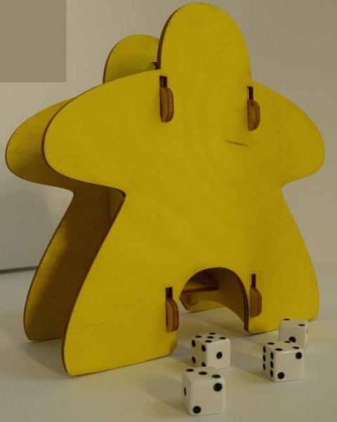 BPN2002  -  Meeple Dice Tower: Knockdown Yellow