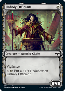 Magic: The Gathering - Innistrad: Crimson Vow - Unholy Officiant (Showcase) FOIL Common/286 Lightly Played