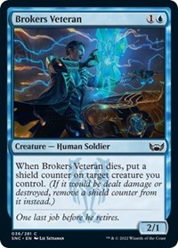 Magic: The Gathering Single - Streets of New Capenna - Brokers Veteran (Foil) - Common/036 Lightly Played