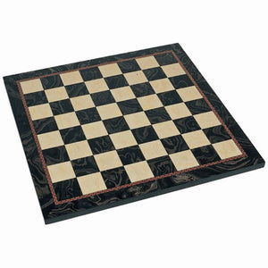 Black Stained Burl Look 21 inch Wood Chessboard