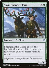 Magic: The Gathering Single - Zendikar Rising - Springmantle Cleric Uncommon/205 Lightly Played