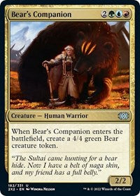 Magic: The Gathering Single - Double Masters 2022 - Bear's Companion - FOIL Uncommon/182 Lightly Played