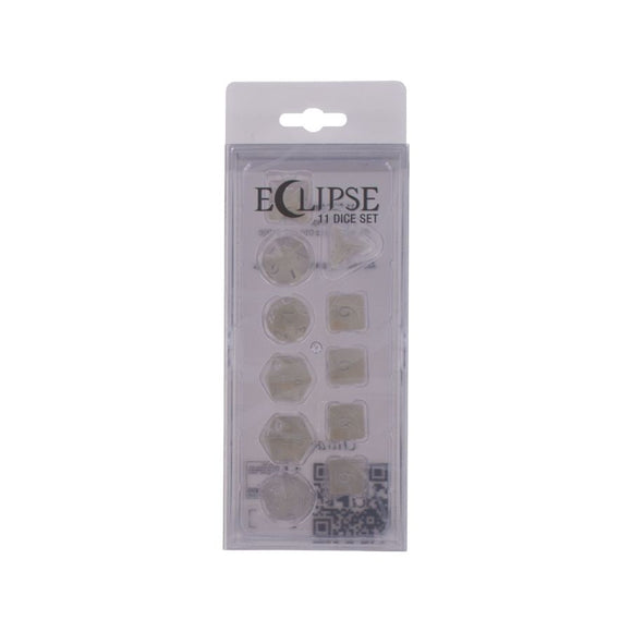 ULTRA PRO: 11CT POLYHEDRAL DICE: ECLIPSE ARCTIC WHITE