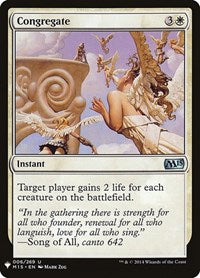Magic: The Gathering Single - The List - Magic 2015 - Congregate - Uncommon/006 Lightly Played