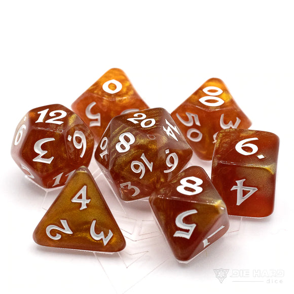 7 Piece RPG Set - Elessia - Bloodfire with White