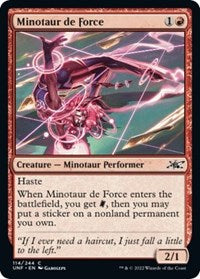 Magic: The Gathering - Unfinity - Minotaur de Force (Foil) - Common/114 Lightly Played