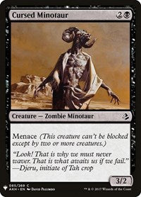 Magic: The Gathering - The List - Amonkhet - Cursed Minotaur - Common/085 Lightly Played