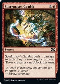 Magic: The Gathering Single - Double Masters 2022 - Sparkmage's Gambit - FOIL Common/124 Lightly Played