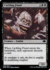 Magic: The Gathering Single - Dominaria Remastered - Cackling Fiend (Foil) - Common/076 Lightly Played