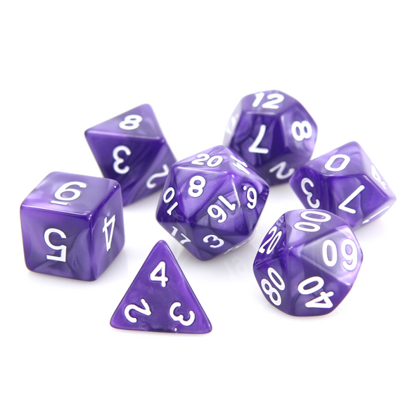 RPG Set - Purple Swirl with White