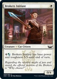 Magic: The Gathering Single - Streets of New Capenna - Brokers Initiate - Common/005 Lightly Played