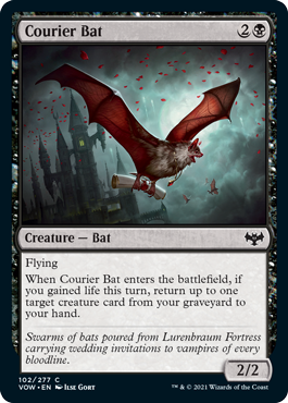 Magic: The Gathering - Innistrad: Crimson Vow - Courier Bat Common/102 Lightly Played