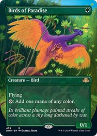 Magic: The Gathering Single - Dominaria Remastered - Birds of Paradise (Borderless) - Rare/439 Lightly Played