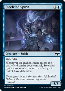 Magic: The Gathering - Innistrad: Crimson Vow - Steelclad Spirit Common/080 Lightly Played