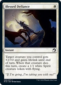 Magic: The Gathering Single - Innistrad: Midnight Hunt - Blessed Defiance (Foil) Common/005 Lightly Played