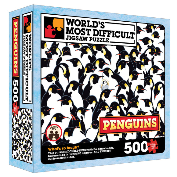 World’s Most Difficult Jigsaw Puzzle – Penguins – Double Sided Puzzle – 15 in