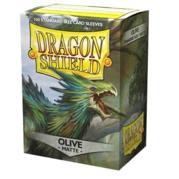 Dragon Shields: (100) Matte Olive Standard Sleeves