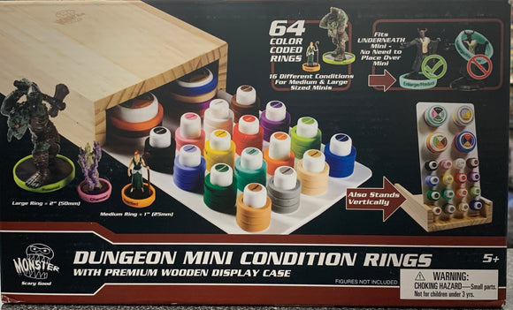MONSTER ADVENTURE TERRAIN: DUNGEON MINI CONDITION RINGS (64CT)