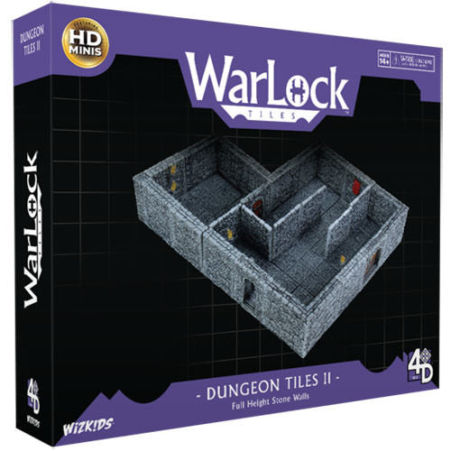 WarLock Tiles: Dungeon Tiles II- Full Height Stone Walls